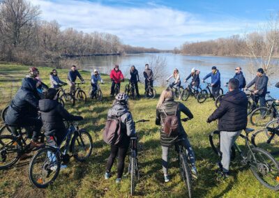 Winter Wetlands Bike Tour within the LIFE RESTORE for MDD project - group photo